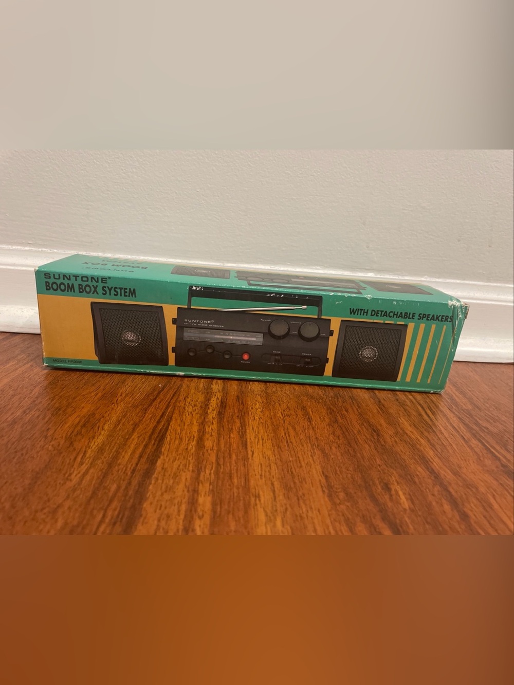 NOB Suntone AM/FM Radio Boom Box System w Detachable Dual Speakers RR3000